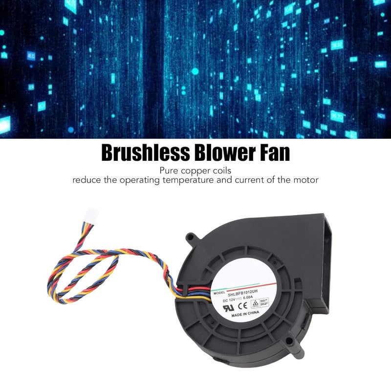 LUCKDANO Brushless Cooling Blower Fan DC12V 6A 8300RPM 300CFM High Airflow Dual Ball Bearing for Communication Base Station - Image 2